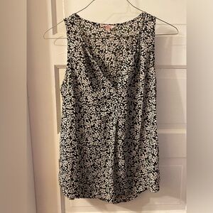 Sleeveless Candie’s Floral Black and White Top